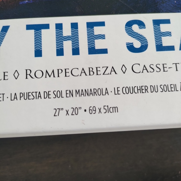 NEW SEALED 1000 piece puzzle By The Sea Cinque Terre Manarola Italy 27 x 20 - Picture 3 of 5